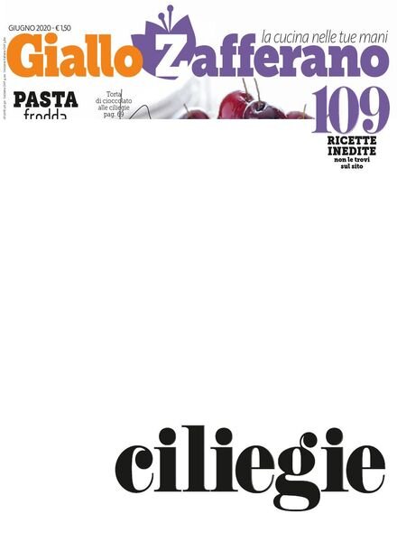Giallo Zafferano – Giugno 2020 Cover