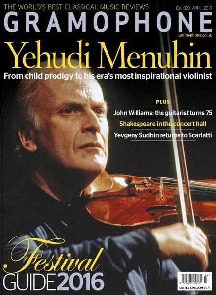 Gramophone – April 2016 Cover