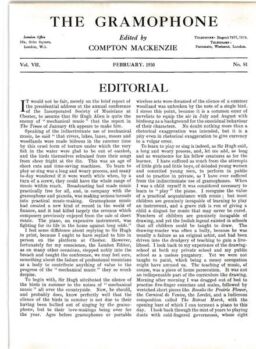 Gramophone – February 1930