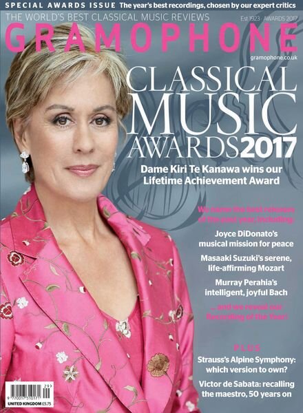 Gramophone – Gramophone Awards 2017 Cover
