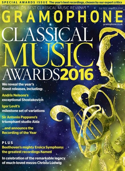 Gramophone – Gramophone Awards Issue 2016 Cover
