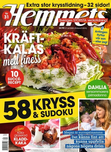 Hemmets Veckotidning – 21 juli 2020 Cover