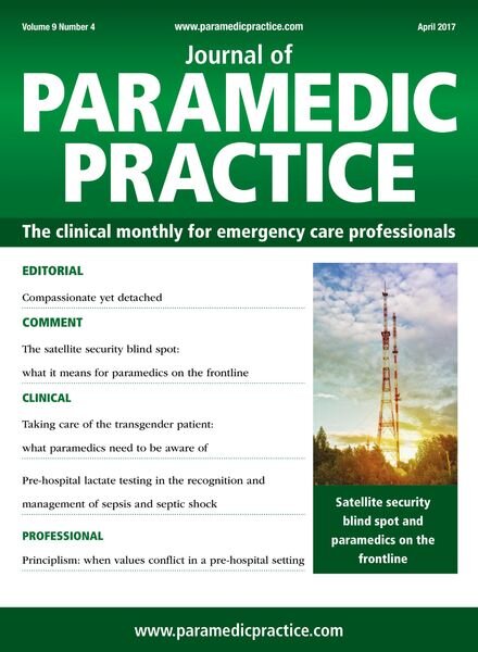 Journal of Paramedic Practice – April 2017 Cover