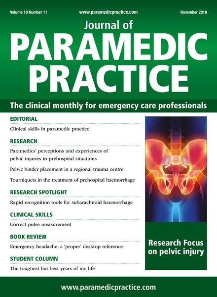 Journal of Paramedic Practice – November 2018 Cover