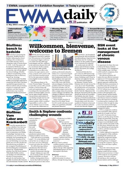 Journal of Wound Care – EWMA Daily – 11 May 2016 Cover