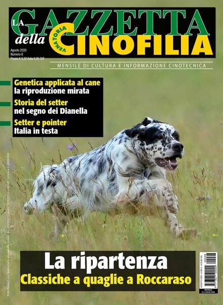 La Gazzetta Della Cinofilia Venatoria – Agosto 2020 Cover