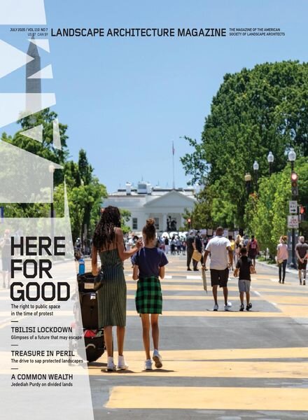 Landscape Architecture Magazine USA – July 2020 Cover