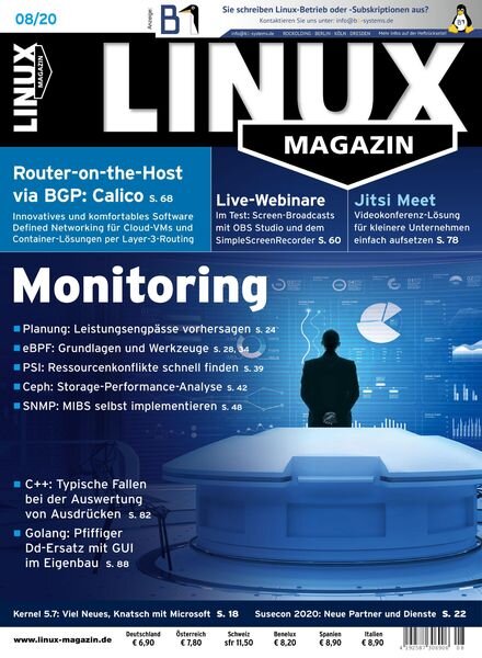 Linux-Magazin – August 2020 Cover