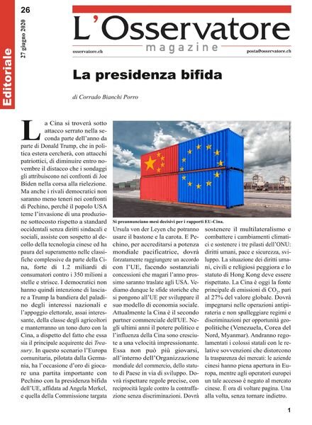 L’Osservatore – 27 giugno 2020 Cover