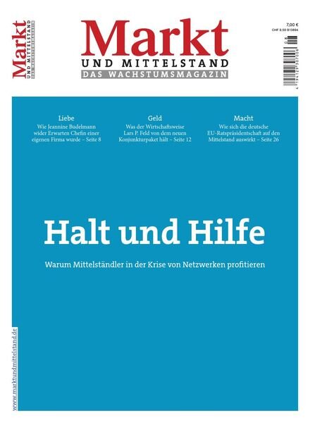 Markt und Mittelstand – Juli-August 2020 Cover