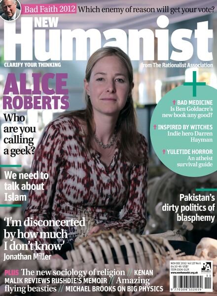 New Humanist – November – December 2012 Cover