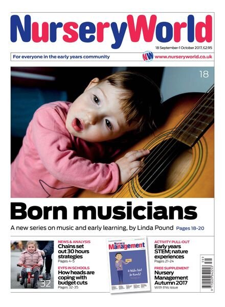 Nursery World – 18 September 2017 Cover