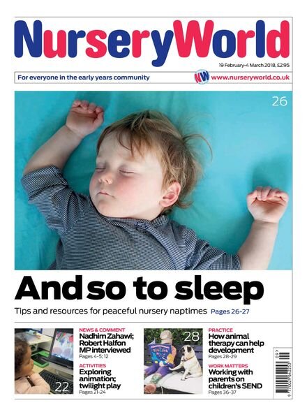 Nursery World – 19 February 2018 Cover