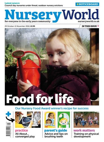 Nursery World – 29 October 2018 Cover