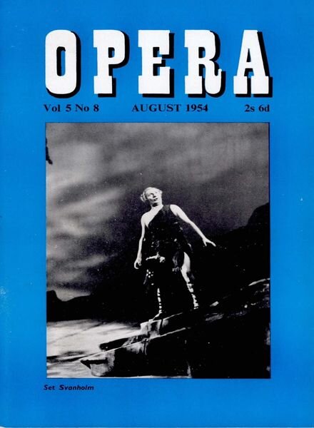 Opera – August 1954 Cover
