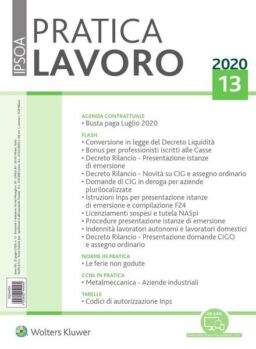 Pratica Lavoro – 27 Giugno 2020