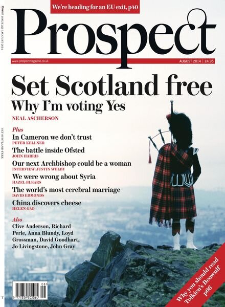 Prospect Magazine – August 2014 Cover