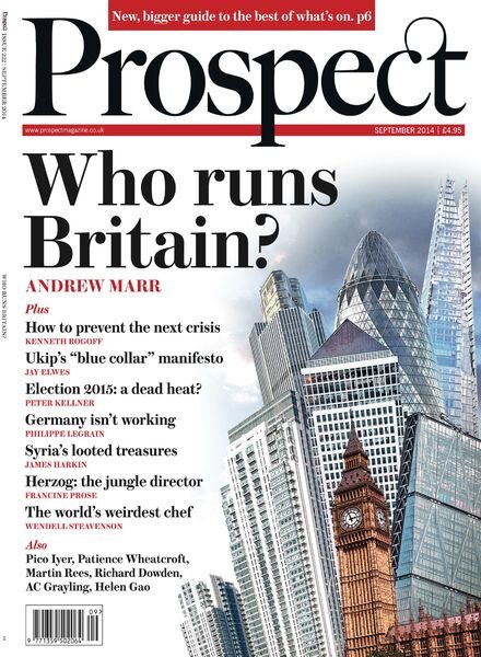 Prospect Magazine – September 2014 Cover