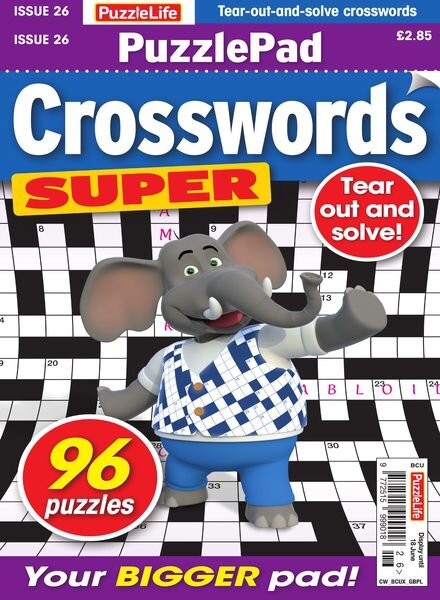 PuzzleLife PuzzlePad Crosswords Super – Issue 26 – May 2020 Cover