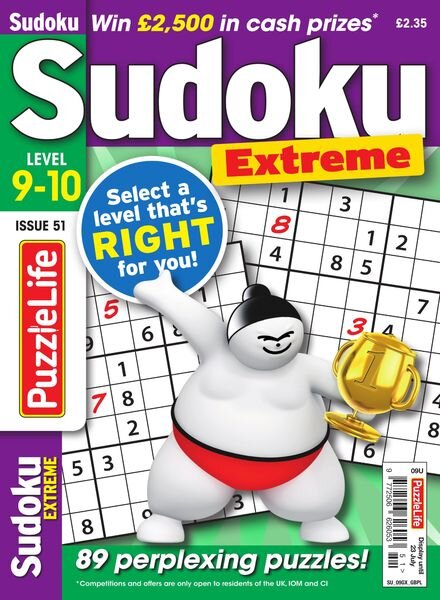 PuzzleLife Sudoku Extreme – June 2020 Cover