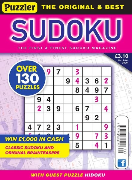 Puzzler Sudoku – July 2020 Cover