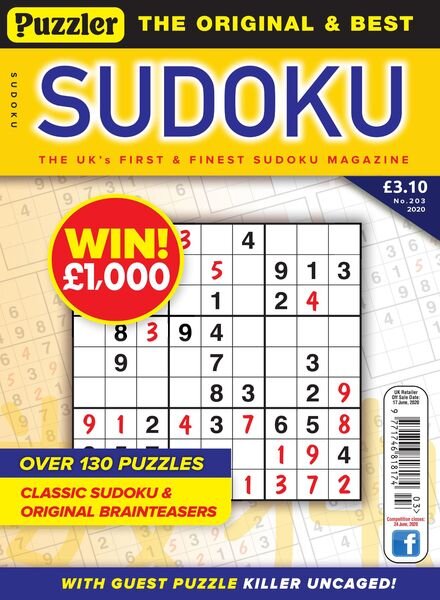 Puzzler Sudoku – June 2020 Cover