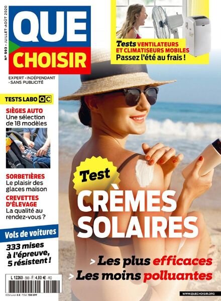 Que Choisir – Juillet-Aout 2020 Cover