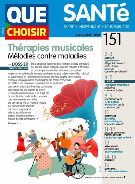 Que Choisir Sante – Juillet-Aout 2020 Cover