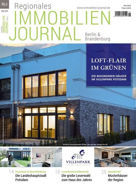 Regionales Immobilien Journal Berlin & Brandenburg – Mai 2020 Cover