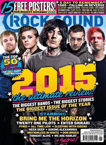 Rock Sound Magazine – January 2016 Cover