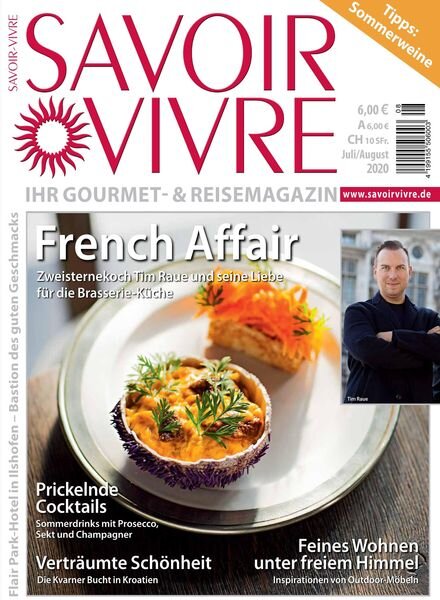 Savoir-Vivre – Juli-August 2020 Cover