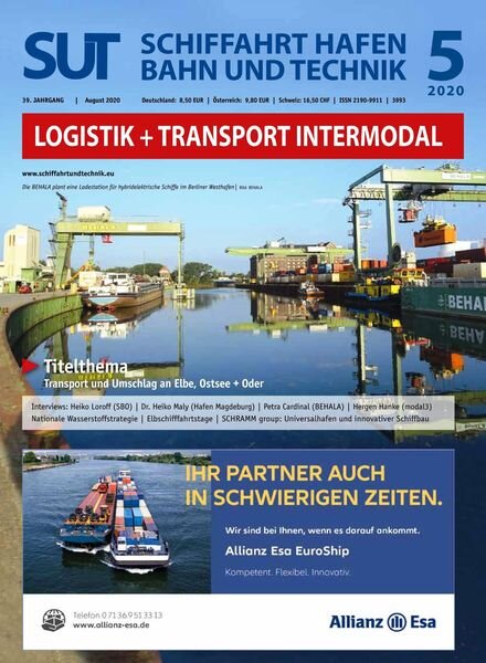 Schiffahrt Hafen Bahn und Technik – August 2020 Cover