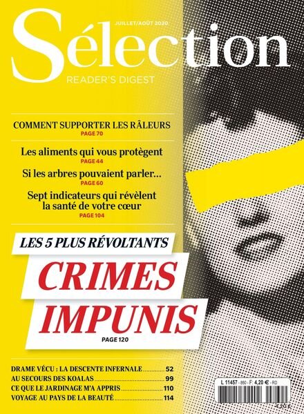 Selection Reader’s Digest France – Juillet-Aout 2020 Cover