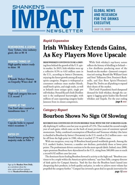 Shanken’s Impact Newsletter – July 15, 2020 Cover