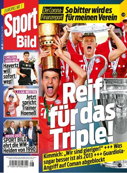 SPORT BILD – 08 Juli 2020 Cover
