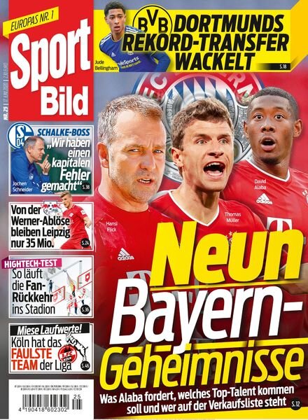 SPORT BILD – 17 Juni 2020 Cover