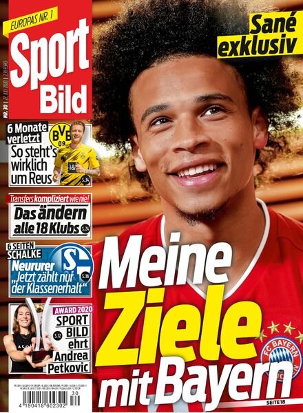 SPORT BILD – 22 Juli 2020 Cover
