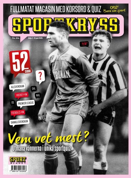 Sportkryss – 02 juni 2020 Cover