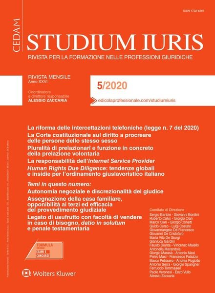 Studium Iuris – Maggio 2020 Cover