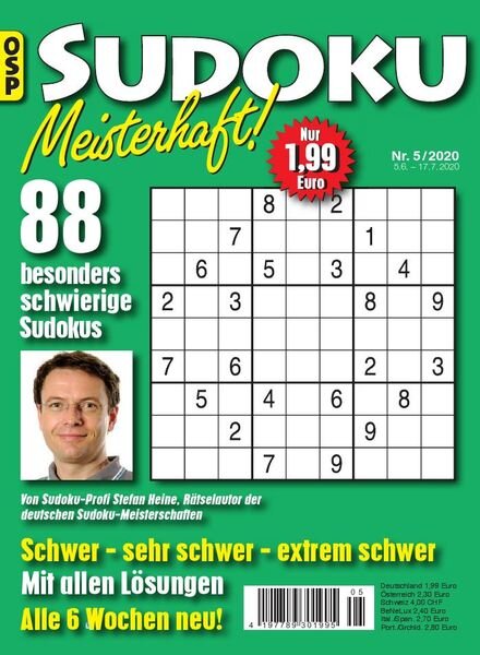 Sudoku Meisterhaft – Nr.5 2020 Cover