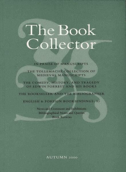 The Book Collector – Autumn 2000 Cover