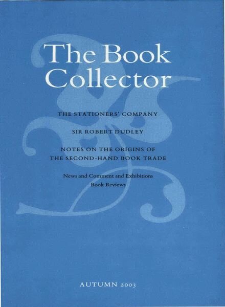 The Book Collector – Autumn 2003 Cover