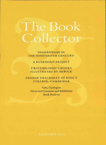 The Book Collector – Autumn 2005 Cover