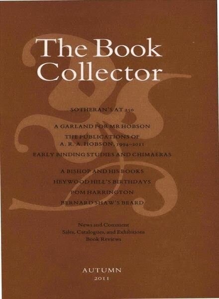 The Book Collector – Autumn 2011 Cover