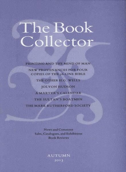 The Book Collector – Autumn 2013 Cover