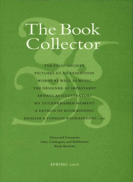 The Book Collector – Spring 2008 Cover