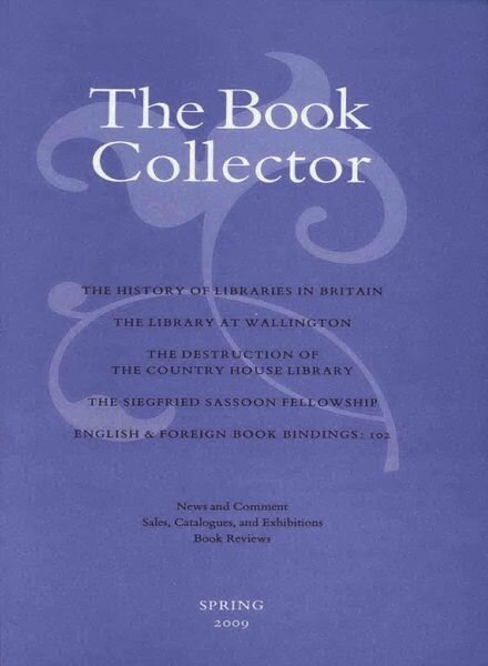 The Book Collector – Spring 2009 Cover