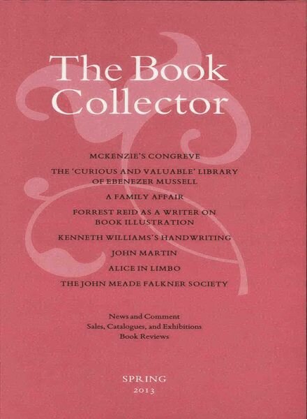 The Book Collector – Spring 2013 Cover