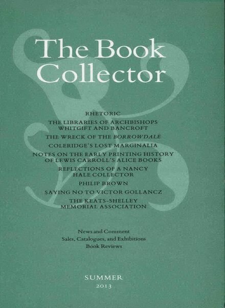The Book Collector – Summer 2013 Cover
