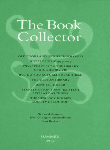 The Book Collector – Summer 2015 Cover